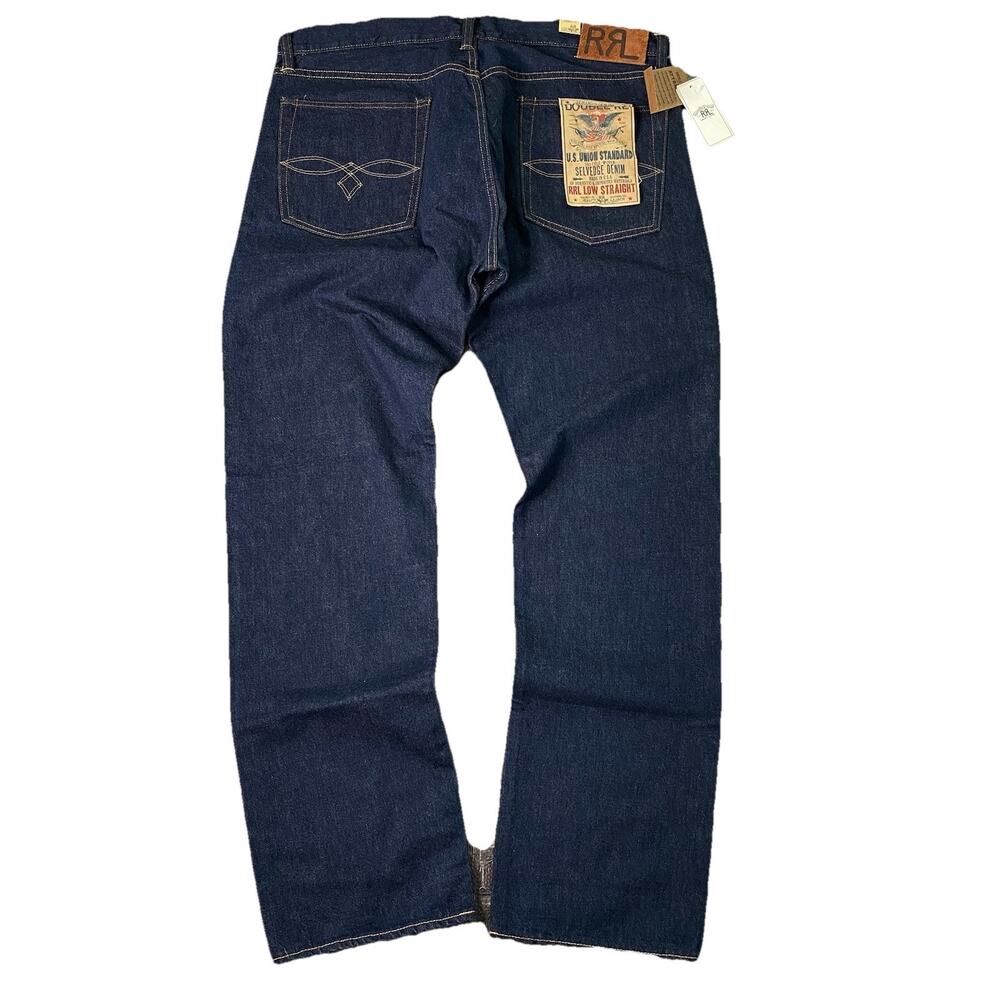 Ralph Lauren Men Double RL RRL Made In USA Low Straight Fit Jeans 38x32